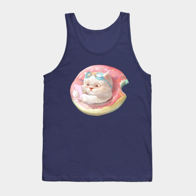 Donut Pool Float Tank Top by zkozkohi